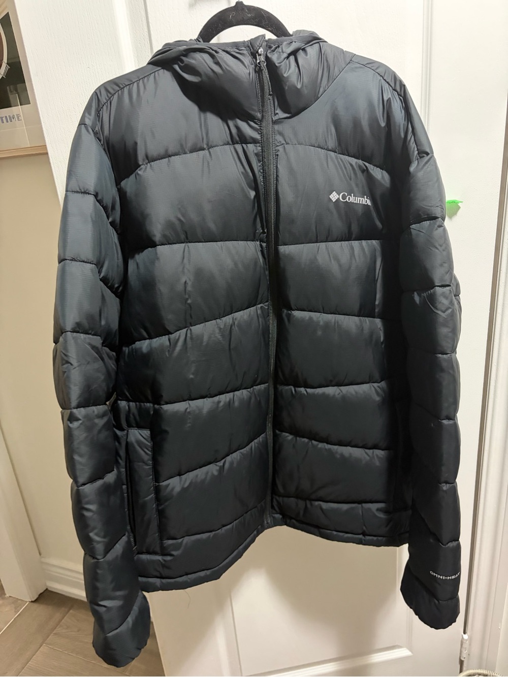 Columbia Men’s Black Hooded Quilted Puffer Jacket